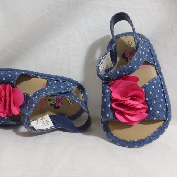 MINNIE MOUSE, size 4, polka dot Velcro fastened sandals GUC - Picture 4 of 10
